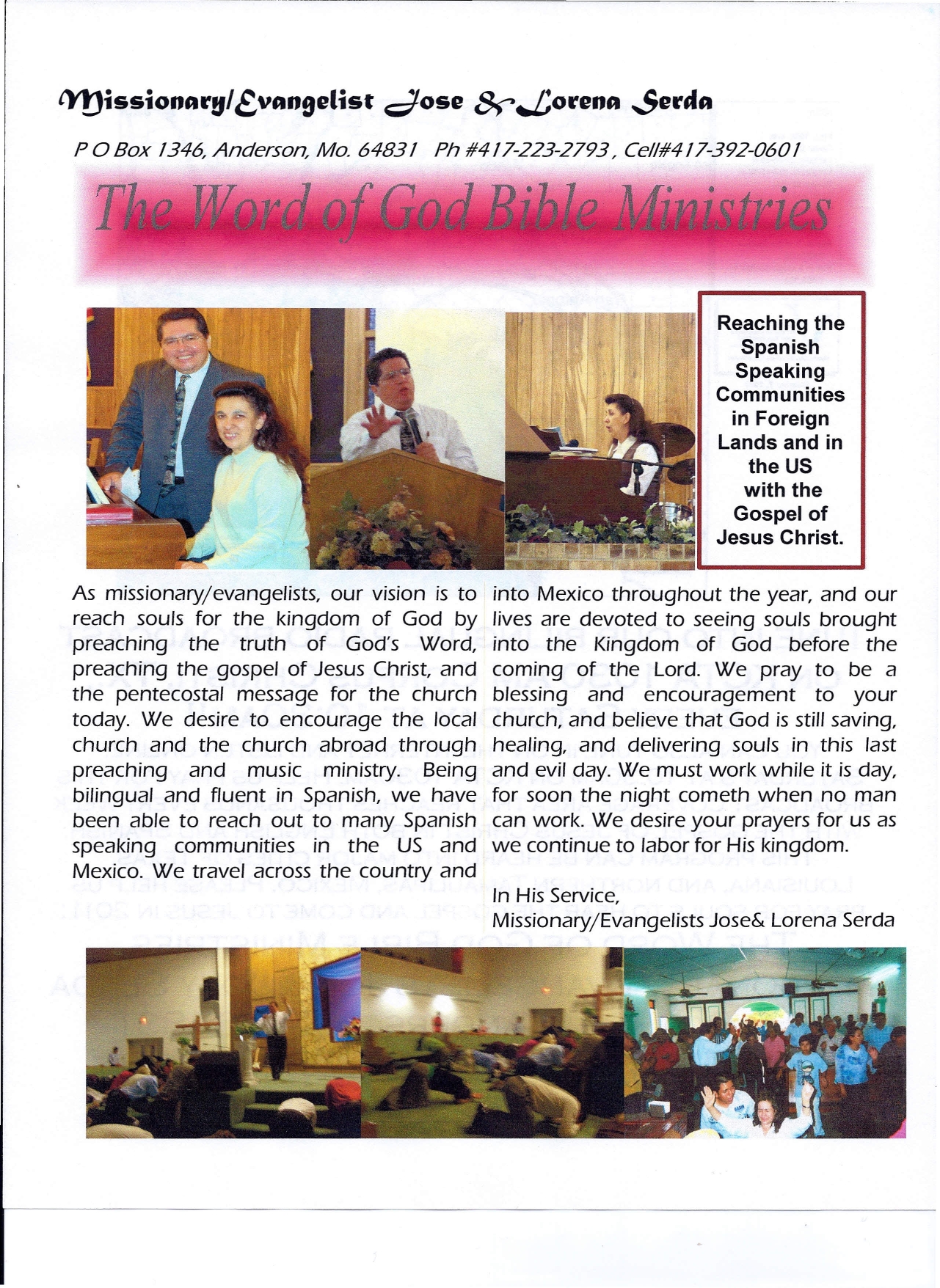 Joe & Joey Serda - Missionaries